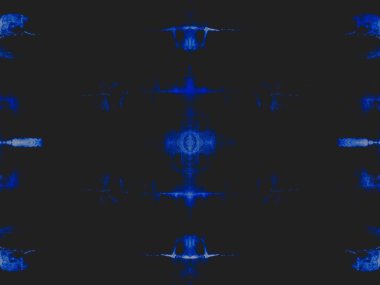 Siyah Etnik Kravat Boyası. Mavi Gizemli, Kusursuz. Denim Lekeli Sanatsal Kanva. Havalı suluboya baskı. Buz gibi Grungy Sanat Tarzı. İndigo Fırçalanmış Doku. Buz fırçası malzemesi. Beyaz desenli boşluk. 