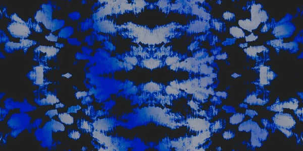 Black Tie Dye Print Old Endless Seamless Denim Rough Artistic — Stock Fotó