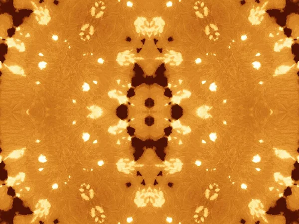 Gold Ethnic Motif Tie Dye Texture Brown Aquarelle Texture Clay — Stock Photo, Image