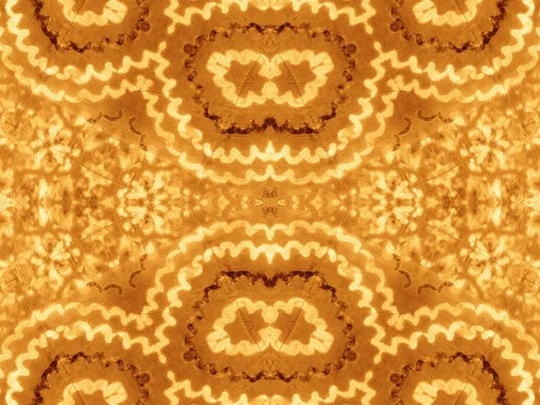 Rayas Repetitivas Marrones Tie Dye Texture Impresión Abstracta Amarilla Textura — Foto de Stock