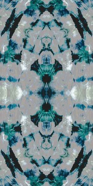 Tessuto Tinto Nero Art Cyan Geometric Repeat Blue Snowy Grungy — Foto Stock