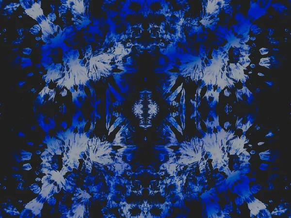 Denim Tie Dye Texture Old Repeating Motif Night Smoke Dirty — Fotografia de Stock