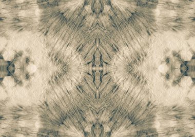 Bej kumaş kağıdı. Eski kahverengi soyut boya fırçası. Kara Kirli Sanat Tarzı. Sepia Ulusal Sanat. Gri mürekkep ipeği. Soluk Beyaz Zigzag Motifi. Siyah Gri Kravat Boyası Batik.