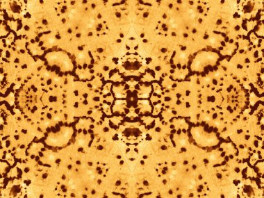 Kahverengi Ogee Motifi. Etnik Boyalı Sanat. Ochre Kova Boyası. Halk Soyut Boya Fırçası. Doku Fırçası Kağıt. Sarı Graffiti Tarzı. Kaba Kağıt Boyası. Desert Grungy Efekti.