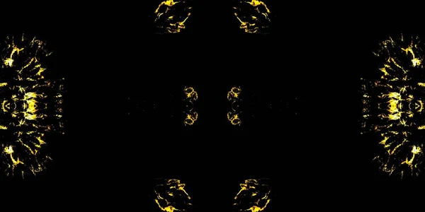 黄色い油紙 シャイン アーティスティックタイ アクエラーレのエレガントなペイント 炎の伝統的な染め ゴールド水彩ペイント 宇宙ブラシシルク ブラック デッド ダーティ — ストック写真
