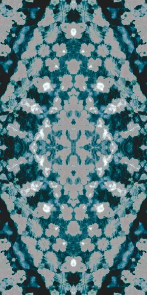 Siyah Kravat Boyası Tasarımı Star Geometrical Tile Beyaz Buz Kirli — Stok fotoğraf