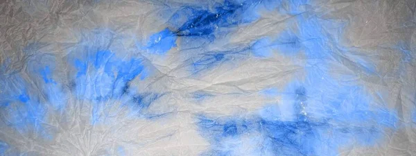 Blue Tie Dye Art Aquarelle Paintbrush Dirty Background Aqua Watercolor — Fotografia de Stock