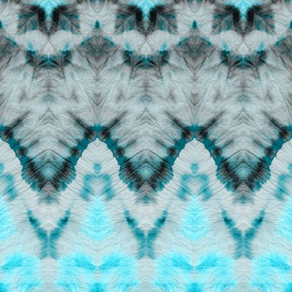 Gray Cyan Dyed Art Batik Sea Dirty Art Style White — стокове фото