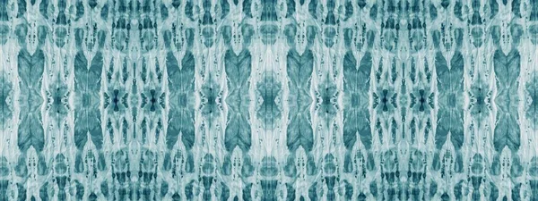 Snow Tie Dye Print Cyan Brushed Texture Cyan Seamless Zig — Stock Photo, Image