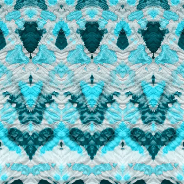 Blue Grey Dyed Ikat Art Sea Artistic Canva Svart Abstrakt — Stockfoto