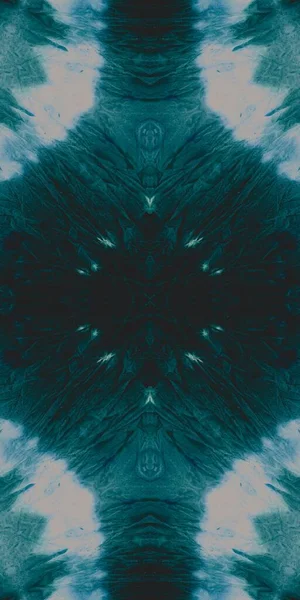 ブルータイ染料テクスチャ 古い幾何学的なタイル ナイト コールド ダーティ アート効果 グローの抽象パターン 夜の落書きスタイル 星空オイルインク 青茶色の自然 — ストック写真