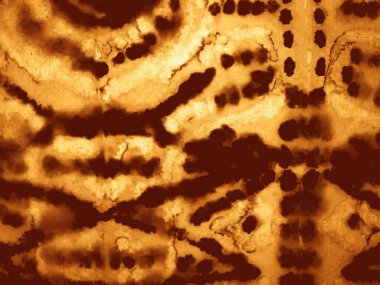 Kahverengi Sanatsal Kravat Boyası. Suluboya Baskı. Kirli Arkaplan. Güneşli Kova dokusu. Parlayan Modern Boyalı. Fırçalanmış doku. Sarı Yağ Mürekkebi. Kaba Kaba Sanat Yazıcısı.