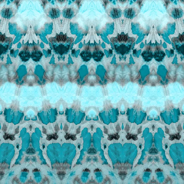 Gray Aqua Dyed Ikat Art Icy Winter Background Water Watercolor - Stock-foto
