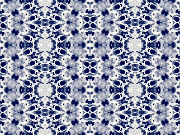 Navy Tie Dye Texture Indigo Denim Bürstenpapier Blaue Geometrische Wiederholung — Stockfoto