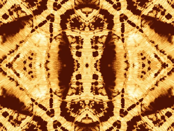 Ochre几何无缝线 艺术家Tie Dye 黄金抽象纹理 皮肤摘要水瓶座 咖啡油刷 布朗涂鸦Grunge Cofee刷丝绸法国梅西水彩画 — 图库照片