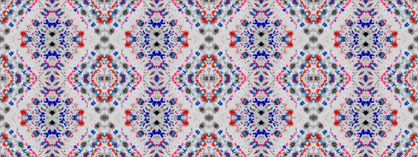 Gray Brushed Silk Blue Ethnic Ornament Rose Messy Watercolor Pink — 图库照片