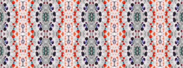 Têxtil Escovado Azul Telha Geométrica Vermelha Grunge Efeito Branco Tinta — Fotografia de Stock