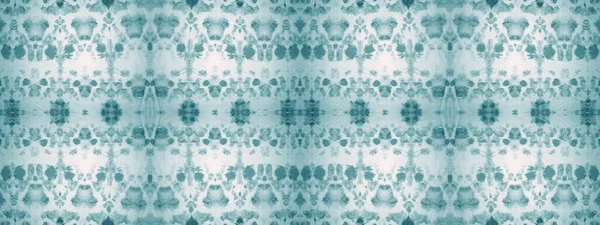 Blue Tie Dye Print Tuile Kaléidoscope Lumière Cyan Dirty Background — Photo