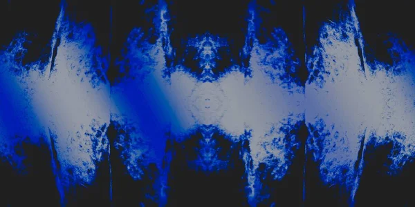 Denim Tie Dye Grunge Navy Geometric Tile White Snowy Artistic — ストック写真