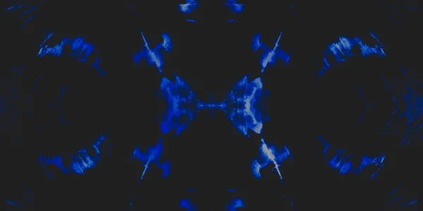 Fekete Kreatív Nyakkendő Festék Tengerészeti Geometrikus Chevron Denim Foltos Piszkos — Stock Fotó