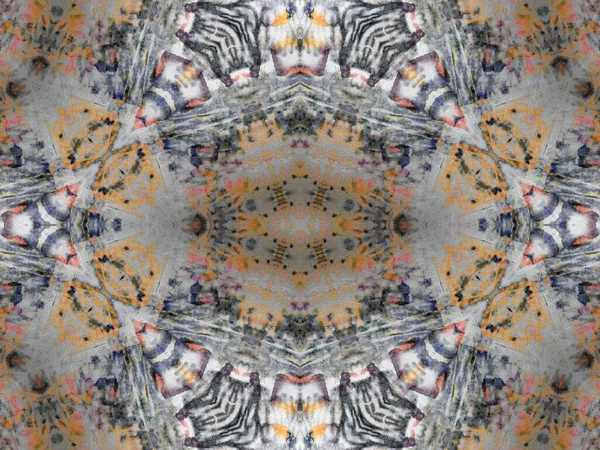 メッシュ幾何学的シームレス 部族民族のタイ 背景が汚い 芸術的なアクエレルペイント トルコ近代死去 ブラシペイント オレンジ色のブラシ素材 シームレスZig Zag — ストック写真