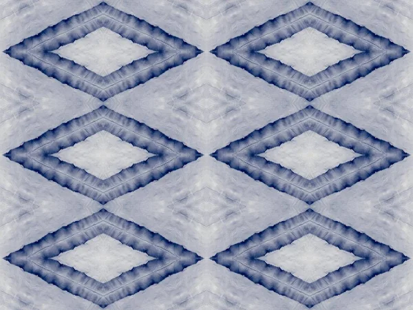 Indigo Tie Dye Print Seta Spazzolata Denim Blu Motivo Geometrico — Foto Stock