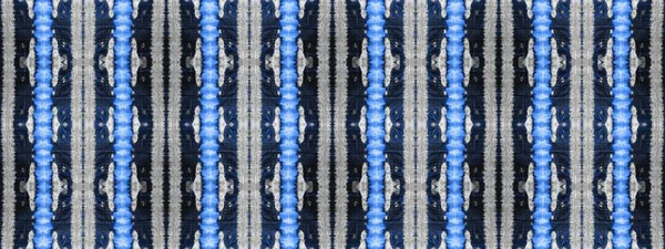 Black Tie Dye Stripes Denim Brushed Textile Azure Geometric Repeat — Foto Stock