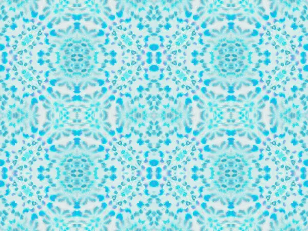 Cyan Paintbrush Art Textura Escovada Boho Blue Blue Textile Escovado — Fotografia de Stock