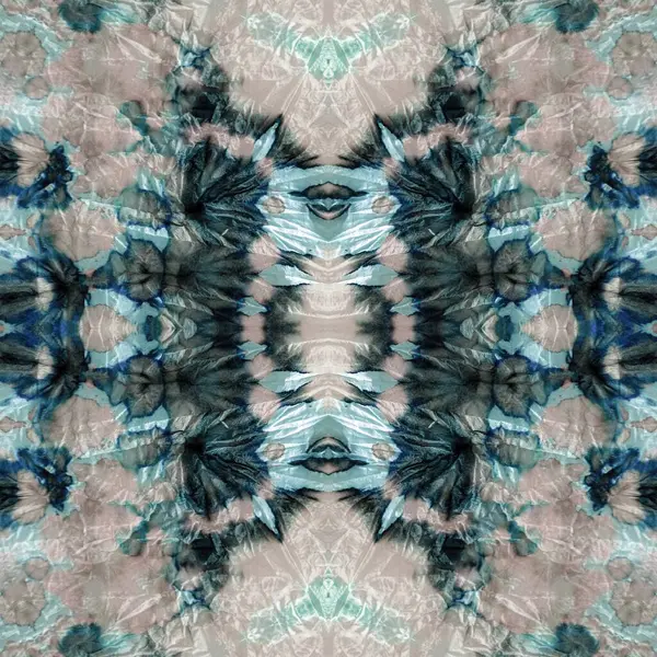 ブルー バナー グレーブラシペイント ブラック ターコイズ タイル 緑のターコイズモチーフ ミントダーティの背景 ペールオイルペイントブラシ ホワイトフォークオイルインク — ストック写真