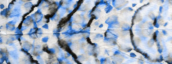 白色领带染料艺术 Aquarelle油漆 肮脏的艺术横幅传统的水彩画刷 亮丽的传统染色 油墨水 蓝宝石油刷 涂鸦Grunge — 图库照片