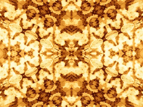 Ripetizione Geometrica Gialla Tie Dye Design Acquerello Astratto Oro Bokeh — Foto Stock