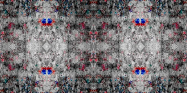 Black Tie Dye Texture Cyan Tribal Sömlös Blue Grunge Bakgrund — Stockfoto