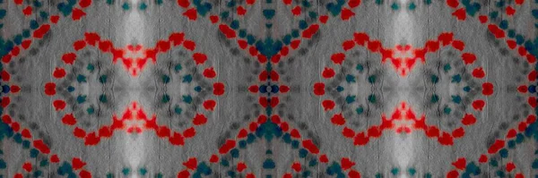 Red Tie Dye Art Zigzag Inconsútil Marina Grunge Efecto Gris —  Fotos de Stock