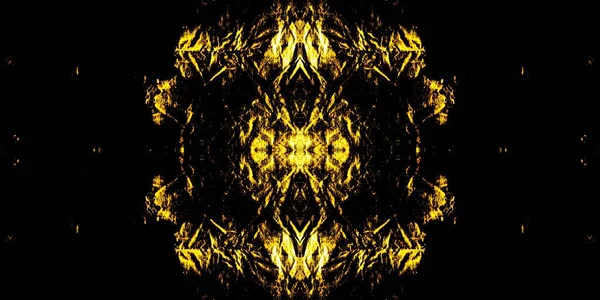 Papier Brossé Jaune Hell Tie Dye Batik Impression Abstraite Luxe — Photo