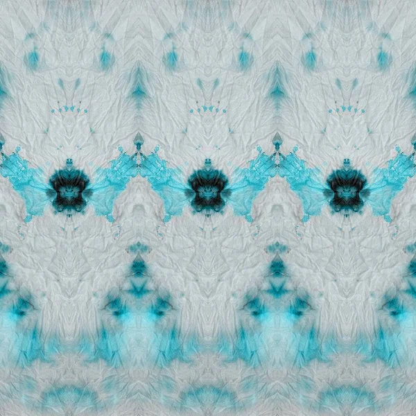 Gray Aqua Dyed Ikat Art Sky Winter Zigzag Blue Abstract — Fotografia de Stock