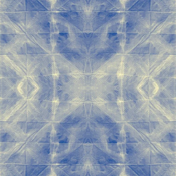 Navy Tie Dye Grunge Hemelgeometrische Tegel Gele Grungy Effect Cloud — Stockfoto