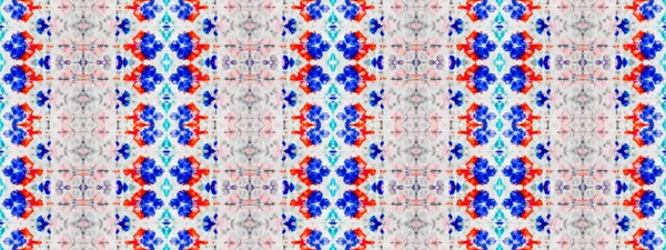 Blue Ogee Seamless Цветной Tie Dye Art Красное Грязное Искусство — стоковое фото