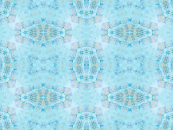 Różowy Boho Szczotkowany Materiał Niebieska Płytka Boho Ikat Aqua Modern — Zdjęcie stockowe