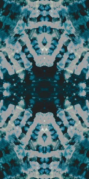 Padrão Arte Tingido Preto Velha Repetição Geométrica White Night Grungy — Fotografia de Stock