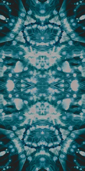 Azure Dyed Art Pattern Old Endless Seamless Blue Smoke Dirty — Stockfoto