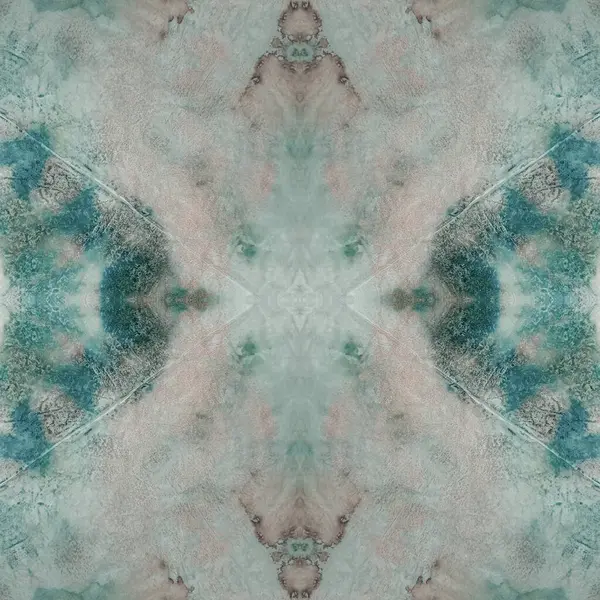 Mint Tie Dye Design Sea Brushed Textile Vorhanden Grüne Bunte — Stockfoto