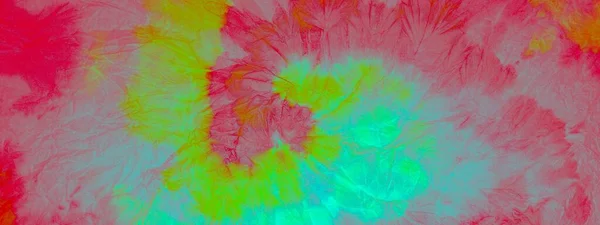 Cyan Creative Tie Dye Sea Watercolor Paintbrush Pink Dirty Art — ストック写真