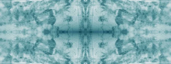 Cyan Tie Dye Art Blue Repeating Stripes Light Grungy Effect — стокове фото