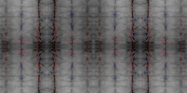 ホワイト ウォッシュ シアン幾何学的タイル 灰色のグランジの背景 近代海軍の戦死者 ピンクのブラシ付き紙 活気に満ちたブラッシュドテキスタイル 灰色の幾何学的シームレス ブラック水彩画 — ストック写真