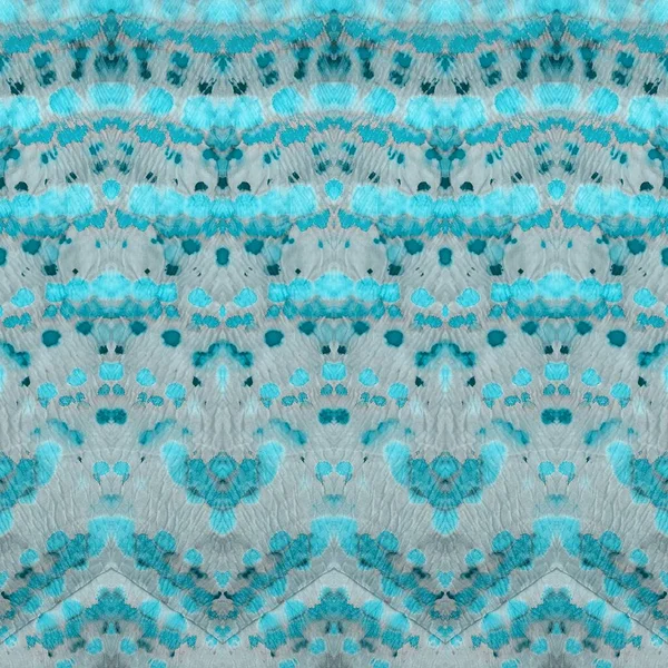 Blue Gray Tie Dye Batik Icy Xmas Watercolor Snowy Aquarelle — Stockfoto