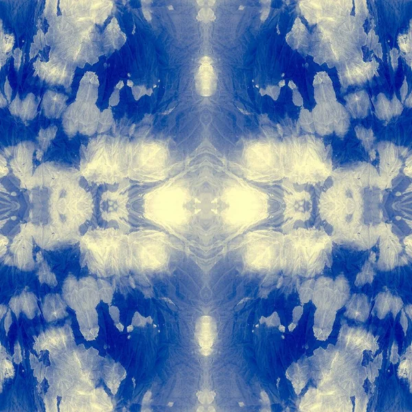 Gökyüzü Kravat Boyası Çizgileri Bulanık Geometrik Süs Ndigo Grungy Etkisi — Stok fotoğraf