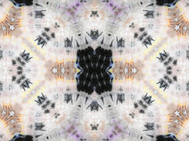 Beyaz Kusursuz Zigzag. Siyah kravat boyama sanatı. Kirli Sanat Kanvası. Renkli Kova dokusu. Rus Graffiti Tarzı. Fırçalanmış Tekstil. Halk Fırçalanmış Malzemeler. Çizgileri Tekrarlayan Ev.