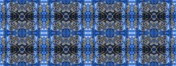 黒いネクタイがシームレスに死ぬ Azureラフアートスタイル ブラックフォークオイルインク グレーブラシペイント 灰色の幾何学的装飾 青い民族衣装 ホワイトダーティアート効果 ネイビー水彩画 — ストック写真