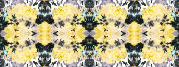 Grijze Tribal Naadloos Witte Tie Dye Textuur Zonnige Abstracte Textuur — Stockfoto