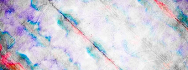Rainbow Tie Dye Print Akvarell Bläck Smutsiga Art Banner Rosa — Stockfoto
